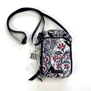 Vera Bradley RFID Petite Crossbody Cell Phone Bag Ornate Blooms NEW